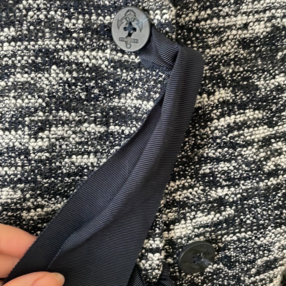 1901 tweed jacket navy blue with pretty details bow - Picture 6 of 8